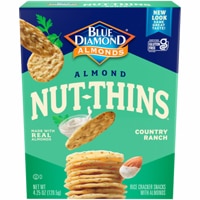 Blue Diamond Almond Nut-Thins Nut & Rice Cracker Snacks Country Ranch