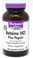 Bluebonnet Nutrition Betaine HCl Plus Pepsin