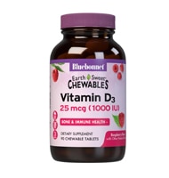 Bluebonnet Nutrition Earth Sweet Vitamin D3 Natural Raspberry