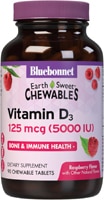 Bluebonnet Nutrition EarthSweet Chewables Vitamin D3 Natural Raspberry