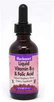 Bluebonnet Nutrition Liquid Vitamin B12 & Folic Acid Natural Raspberry