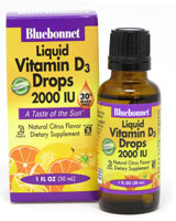 Bluebonnet Nutrition Liquid Vitamin D3 Drops Citrus