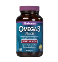 Bluebonnet Nutrition Omega-3 Fish Oil Heart Health Lemon