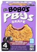 Bobo's Gluten Free PB&Js Soft Baked Peanut Butter Oat Crust Grape