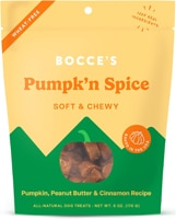 Bocce's Dog Treats Soft & Chewy Pumpk'n Spice Pumpkin Peanut Butter & Cinnamon Recipe