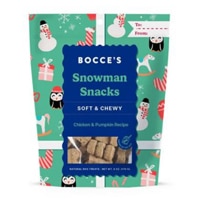 Bocce's Dog Treats Soft & Chewy Snowman Snacks Chicken & Pumpkin