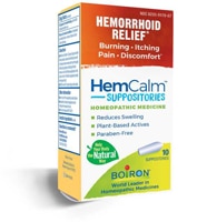 Boiron HemCalm Suppositories Hemorrhoid Relief - Burning-Itching-Pain-Discomfort