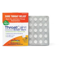 Boiron ThroatCalm Tablets Sore Throat Relief - Hoarseness-Red Dry and Sore Throat