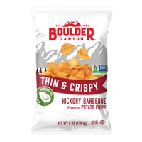 Boulder Canyon Avocado Oil Thin & Crispy Potato Chips Hickory Barbeque