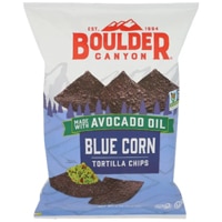 Boulder Canyon Tortilla Chips Made with Avocado Oil Blue Corn