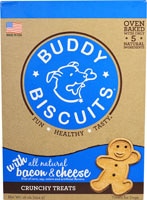 Buddy Biscuits Original Dog Treats Bacon and Cheese