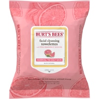 Burt's Bees Facial Cleansing Towelettes for Normal to Oily Skin Pink Grapefruit