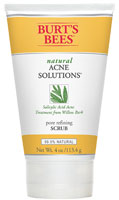 Burt's Bees Natural Acne Solutions Pore Refining Scrub Exfoliating Face Wash for Oily Skin