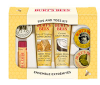 Burt's Bees Tips And Toes Kit Gift Set 6 Travel Size Products in Gift Box