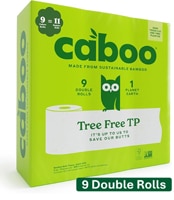 Caboo Bathroom Tissue Tree Free Bamboo Plastic Free 2-Ply 300 Sheet Roll