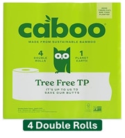Caboo Bathroom Tissue Tree Free Bamboo Plastic Free 2-Ply 300 Sheet Roll