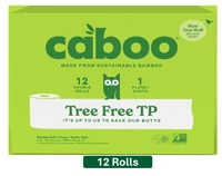 Caboo Bathroom Tissue Tree Free Bamboo Plastic Free 2-Ply 300 Sheet Roll