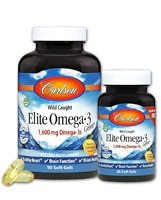 Carlson Elite Omega-3 Gems® Fish Oil Wild Caught Lemon