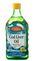 Carlson Wild Norwegian Cod Liver Oil Natural Lemon