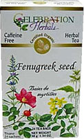 Celebration Herbals Organic Fenugreek Seed Tea Caffeine Free