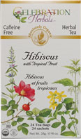 Celebration Herbals Organic Hibiscus with Tropical Fruit Tea Caffeine Free