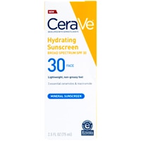 CeraVe Hydrating Mineral Sunscreen Lotion for Face SPF 30