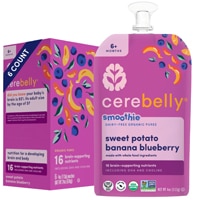 Cerebelly Organic Baby Puree Smoothie Vegan Sweet Potato Banana Blueberry