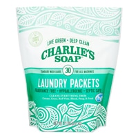 Charlie's Soap Laundry Powder Packets 30 Loads Fragrance Free