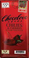 Chocolove Dark Chocolate Bar 55% Chilies & Cherries