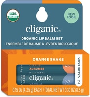 Cliganic Organic Lip Balm Multipack Orange Shake