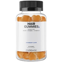 Codeage Chewable Sugar Free Hair Skin Nails Biotin Gummies with Vitamin C Strawberry Coconut