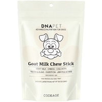 Codeage DNA PET Goat Milk Chew Sticks for Dogs 55+ lbs 3 Protein Treats - Large