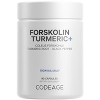 Codeage Forskolin-Pure Forskolin Coleus + Organic Turmeric Root Powder-95% Curcuminoids + Bioperine Black Pepper