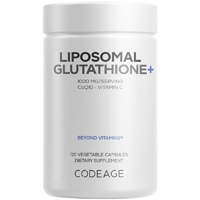 Codeage Liposomal Glutathione+ 1000 mg - Vitamin C - Coenzyme Q10 - Antioxidant Support