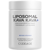 Codeage Liposomal Kava Kava+ - 30% Kavalactones with Magnesium Glycinate & Oxide - L-Theanine