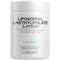 Codeage Liposomal L-Methylfolate 5-MTHF+ Active Vitamin B6 & B12 Folate Betaine TMG
