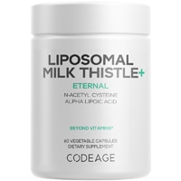 Codeage Liposomal Milk Thistle+ NAC - Artichoke - Dandelion - ALA - BioPerine Black Pepper