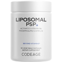 Codeage Liposomal P5P Supplement - Active Form Vitamin B6 Pyridoxal-5-Phosphate - Non-GMO