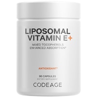 Codeage Liposomal Vitamin E Tocopherols Daily Vitamin E Isomers Beta Gamma Delta Tocopherol