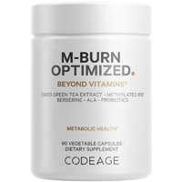 Codeage M-Burn Optimized Decaffeinated Green Tea Berberine ALA Vitamin B12 Probiotics