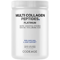 Codeage Multi Collagen Peptides Powder-Biotin 10000 mcg-Keratin-Hyaluronic Acid-Vitamin C - Hydrolyzed Collagen Protein