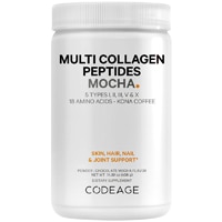 Codeage Multi Collagen Peptides Powder Mocha Flavor - Hydrolyzed Collagen Protein