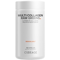 Codeage Multi Collagen Raw Greens - Hydrolyzed Collagen Peptides + Organic Fruits & Vegetables