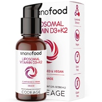 Codeage Plant Based Vitamin D3 + K2 Liquid Drops - Sugar-Free - Vegan Vitamins D + K -MK-7- Supplement Orange