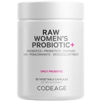 Codeage Raw Women's Probiotic Supplement - Raw Fruits Vegetables Prebiotics - Digestive Enzymes