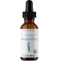 Codeage USDA Organic Iodine Drops - Pure Iodine Liquid - Vegan Thyroid Supplement