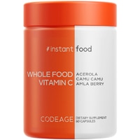 Codeage Whole Food Vitamin C - Acerola - Camu Camu - Amla Berry - Rose Hips - Citrus Bioflavonoids