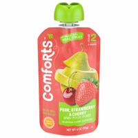 Comforts Baby Food Puree Pear Strawberry Cherry