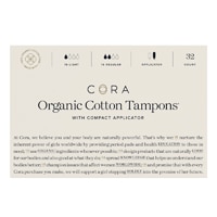 Cora Organic Cotton Tampons - Light & Regular Duo Pack