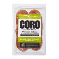 Coro Artisan Meats Uncured Salami No Nitrates Black Peppercorn